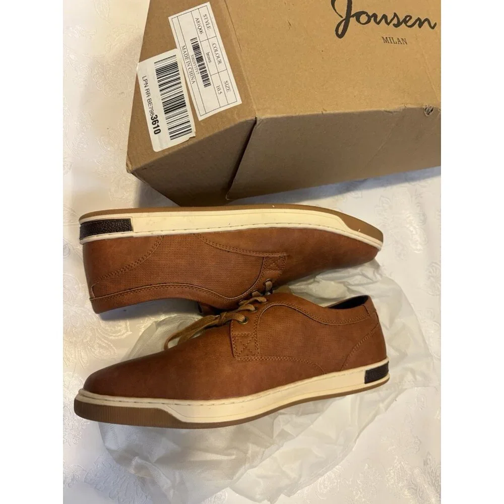 Jousen Milan Mens Brown Lace Up Dress Shoes Men’s Size 10.5 NEW